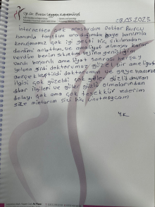 İnternetten çok araştırdım Doktor Burcu hanımla tanıştım